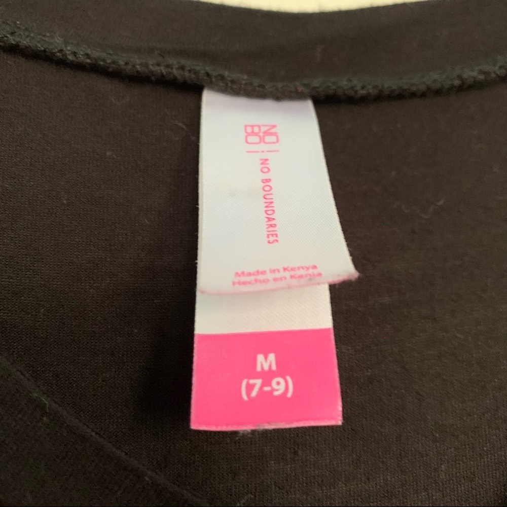 No Boundaries Black Cold Shoulder Top Medium - Picture 6 of 6